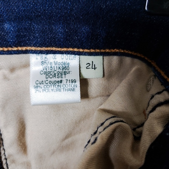 Rag & Bone Jean Blue Dorset Skinny Jeans - Picture 9 of 10